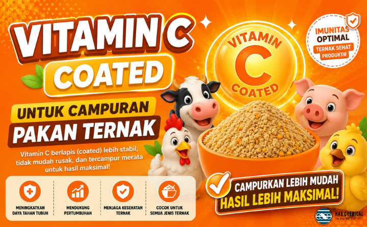 Feed Additive Stabil untuk Mendukung Ternak Sehat dan Produktif dengan Vitamin C Coated
