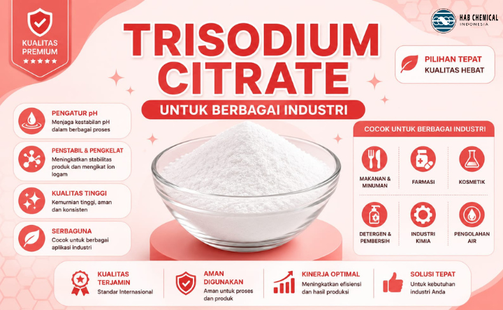 Solusi Stabilitas dan pH untuk Berbagai Industri dengan Trisodium Citrate Berkualitas Tinggi