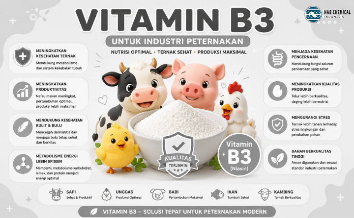 Vitamin B3 Jadi Kunci Efisiensi Pakan di Industri Peternakan